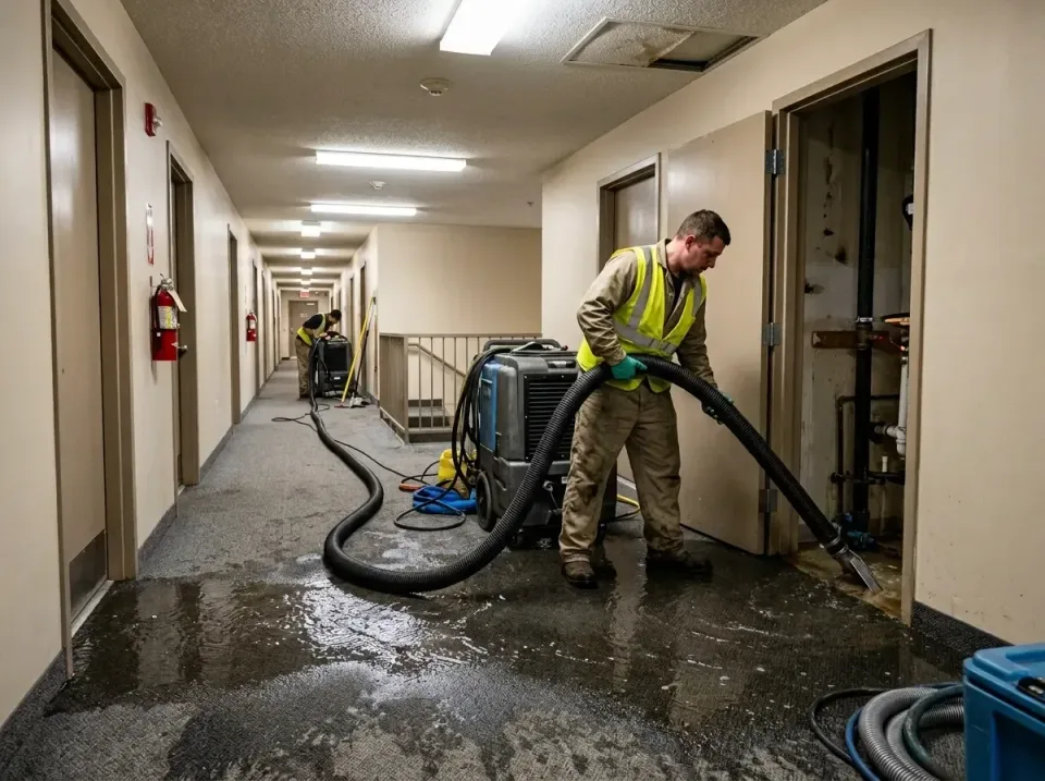 multi-unit-apartment-hallway-f-005 — frequently asked questions, Emergency Burst Pipe Water Extraction & Removal in Woodcres…